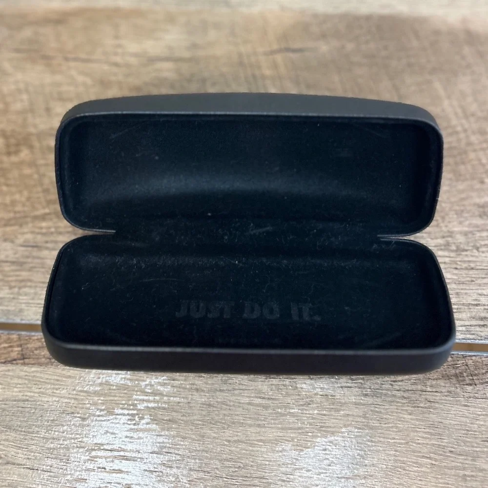 Nike Eyeglasses Case Black Hard Shell Sunglass Holder Just Do It Made in Italy‎